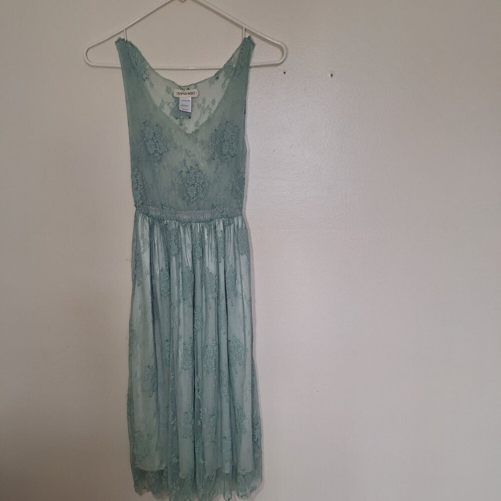 Anna-Kaci Teal lace Dress size small boho festival hippie lace